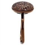 Alamode IP Coffee light Brass Ring with AAA Grade CZ in Light Coffee - Alamode - Flyclothing LLC