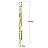 Alamode Gold Brass Earrings with Top Grade Crystal in Clear - Alamode - Flyclothing LLC