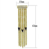 Alamode Gold+Ruthenium Brass Earrings with Top Grade Crystal in Clear - Alamode - Flyclothing LLC