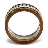 Alamode IP Rose Gold & IP Light Black & IP Light coffee Brass Ring with Top Grade Crystal in Multi Color - Alamode - Flyclothing LLC