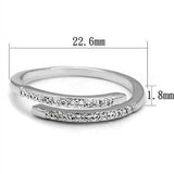 Alamode Rhodium Brass Ring with AAA Grade CZ in Clear - Alamode - Flyclothing LLC
