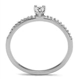 Alamode Rhodium Brass Ring with AAA Grade CZ in Clear - Alamode - Flyclothing LLC