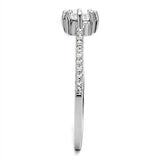 Alamode Rhodium Brass Ring with AAA Grade CZ in Clear - Alamode - Flyclothing LLC