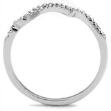 Alamode Rhodium Brass Ring with AAA Grade CZ in Clear - Alamode - Flyclothing LLC