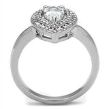Alamode Rhodium Brass Ring with AAA Grade CZ in Clear - Alamode - Flyclothing LLC