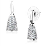 Alamode Rhodium Brass Jewelry Sets with AAA Grade CZ in Clear - Alamode - Flyclothing LLC