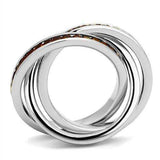 Alamode Rhodium Brass Ring with Synthetic Synthetic Glass in Siam - Alamode - Flyclothing LLC
