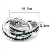 Alamode Rhodium Brass Ring with Synthetic Synthetic Glass in Montana - Alamode - Flyclothing LLC