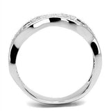 Alamode Rhodium Brass Ring with AAA Grade CZ in Clear - Alamode - Flyclothing LLC