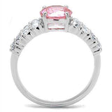 Alamode Rhodium Brass Ring with AAA Grade CZ in Rose - Alamode - Flyclothing LLC