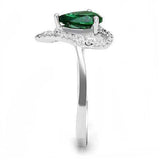 Alamode Rhodium 925 Sterling Silver Ring with Synthetic Synthetic Glass in Blue Zircon - Alamode - Flyclothing LLC