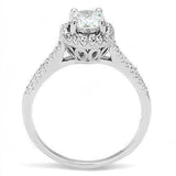 Alamode Rhodium 925 Sterling Silver Ring with AAA Grade CZ in Clear - Alamode - Flyclothing LLC