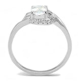 Alamode Rhodium 925 Sterling Silver Ring with AAA Grade CZ in Clear - Alamode - Flyclothing LLC