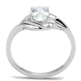 Alamode Rhodium 925 Sterling Silver Ring with AAA Grade CZ in Clear - Alamode - Flyclothing LLC