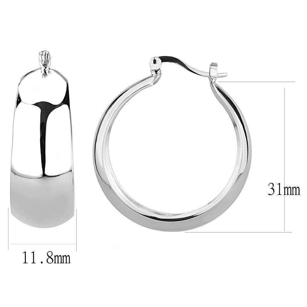 Alamode Rhodium Brass Earrings with No Stone - Alamode - Flyclothing LLC