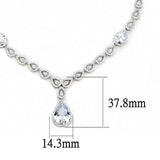 Alamode Rhodium Brass Jewelry Sets with AAA Grade CZ in Clear - Alamode - Flyclothing LLC