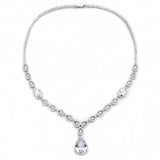 Alamode Rhodium Brass Jewelry Sets with AAA Grade CZ in Clear - Alamode - Flyclothing LLC