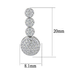 Alamode Rhodium Brass Jewelry Sets with AAA Grade CZ in Clear - Alamode - Flyclothing LLC