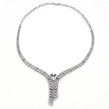 Alamode Rhodium Brass Jewelry Sets with AAA Grade CZ in Clear - Alamode - Flyclothing LLC