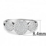 Alamode Rhodium Brass Ring with AAA Grade CZ in Clear - Alamode - Flyclothing LLC
