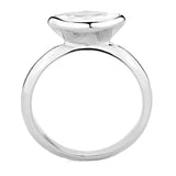 Alamode Rhodium Brass Ring with AAA Grade CZ in Clear - Alamode - Flyclothing LLC