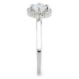 Alamode Rhodium Brass Ring with AAA Grade CZ in Clear - Alamode - Flyclothing LLC