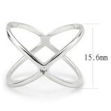 Alamode Rhodium Brass Ring with AAA Grade CZ in Clear - Alamode - Flyclothing LLC