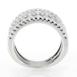 Alamode Rhodium Brass Ring with AAA Grade CZ in Clear - Alamode - Flyclothing LLC