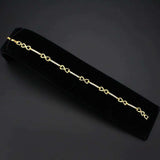 Alamode Flash Gold Brass Bracelet with AAA Grade CZ in Clear - Alamode - Flyclothing LLC