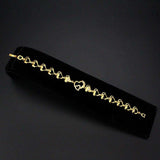 Alamode Flash Gold Brass Bracelet with AAA Grade CZ in Clear - Alamode - Flyclothing LLC