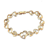Alamode Flash Rose Gold Brass Bracelet with AAA Grade CZ in Clear - Alamode - Flyclothing LLC