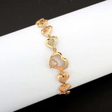 Alamode Flash Rose Gold Brass Bracelet with AAA Grade CZ in Clear - Alamode - Flyclothing LLC