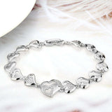 Alamode Rhodium Brass Bracelet with AAA Grade CZ in Clear - Alamode - Flyclothing LLC