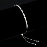 Alamode Rhodium Brass Bracelet with AAA Grade CZ in Clear - Alamode - Flyclothing LLC