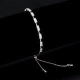 Alamode Rhodium Brass Bracelet with AAA Grade CZ in Clear - Alamode - Flyclothing LLC