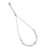 Alamode Rhodium Brass Bracelet with AAA Grade CZ in Clear - Alamode - Flyclothing LLC