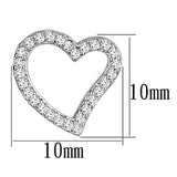 Alamode Rhodium Brass Earrings with AAA Grade CZ in Clear - Alamode - Flyclothing LLC