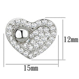 Alamode Rhodium Brass Earrings with AAA Grade CZ in Clear - Alamode - Flyclothing LLC