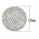 Alamode Rhodium Brass Earrings with AAA Grade CZ in Clear - Alamode - Flyclothing LLC