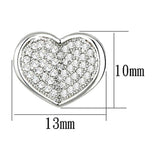 Alamode Rhodium Brass Earrings with AAA Grade CZ in Clear - Alamode - Flyclothing LLC