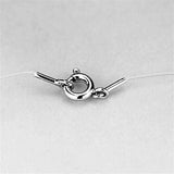 Alamode Rhodium Brass Necklace with AAA Grade CZ in Clear - Alamode - Flyclothing LLC