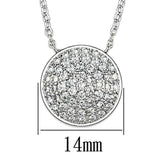 Alamode Rhodium Brass Necklace with AAA Grade CZ in Clear - Alamode - Flyclothing LLC