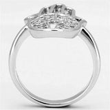 Alamode Rhodium Brass Ring with No Stone - Alamode - Flyclothing LLC