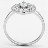 Alamode Rhodium Brass Ring with AAA Grade CZ in Clear - Alamode - Flyclothing LLC