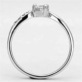 Alamode Rhodium Brass Ring with AAA Grade CZ in Clear - Alamode - Flyclothing LLC