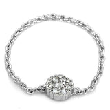 Alamode Rhodium Brass Ring with AAA Grade CZ in Clear - Alamode - Flyclothing LLC