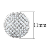 Alamode Rhodium Brass Earrings with AAA Grade CZ in Clear - Alamode - Flyclothing LLC