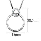 Alamode Rhodium Brass Necklace with AAA Grade CZ in Clear - Alamode - Flyclothing LLC