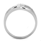 Alamode Rhodium Brass Ring with AAA Grade CZ in Clear - Alamode - Flyclothing LLC