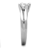 Alamode Rhodium Brass Ring with AAA Grade CZ in Clear - Alamode - Flyclothing LLC